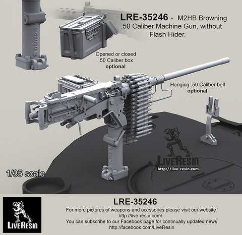 Live Resin LRE35246 1/35 M2HB Browning .50 Caliber Machine Gun TANK version WWII - Korean War - ・・・