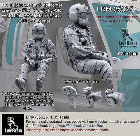 ライブレジン LRM-35025 1/35 現用アメリカ空軍 HH-60G ペイブホーク クルー パイロット2