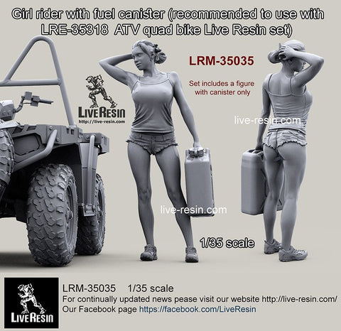 ライブレジン LRM-35035 1/35 女性ライダー オイルタンク持ち
