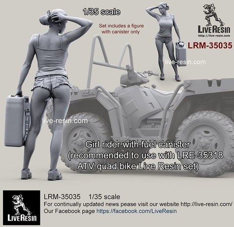 ライブレジン LRM-35035 1/35 女性ライダー オイルタンク持ち