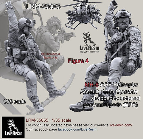 ライブレジン LRM-35055 1/35 現用アメリカ陸軍 MH-6 リトルバード 特殊作戦部隊 4