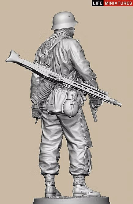 ライフミニチュア LM-35006 1/35 WWII ポトー迎撃戦 ハンセン戦闘団のMG42機銃手 バルジの戦い1944年