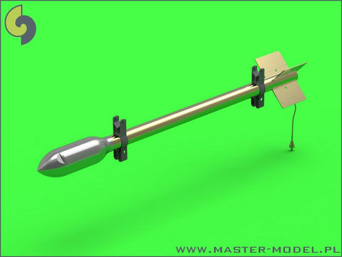 マスター AM-24-012 1/24 ブリティッシュ 3in Rocket RP-3 with 60LB SAP ヘッド (8pcs) 後期型 Mk III rail (タイフーン,モスキート,ボーファイター,ハリケーン他用)