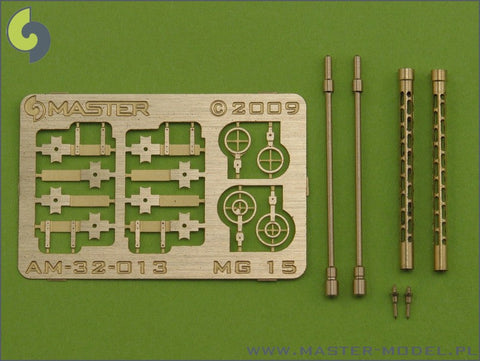 マスター AM-32-013 1/32 ドイツ空軍 航空機関砲 MG15の挽物製銃身とエッチングパーツのガンサイト(2本入り)