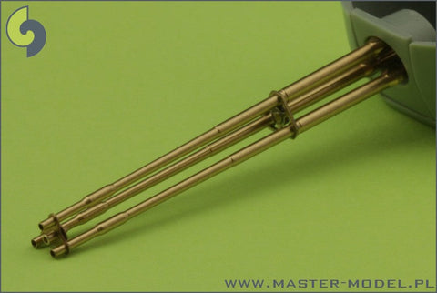 マスター AM-35-001 1/35 M197 3本砲身ロータリー20mmキャノン砲、エッチングパーツの固定金具付挽物銃身 (AH-1 コブラ用)