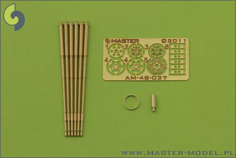 マスター AM-48-037 1/48 M61 A1 ヴァルカン砲、6本の砲身が回転する20mmキャノン砲、エッチングパーツの固定金具付挽物製銃身