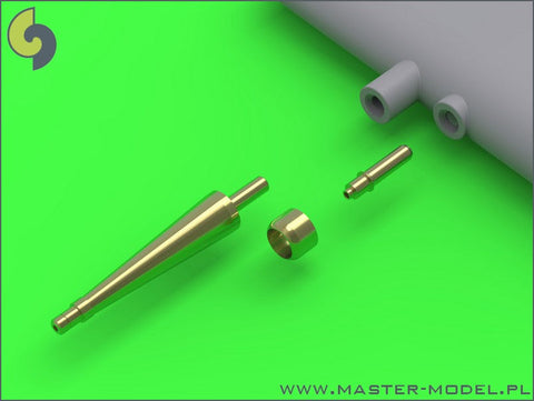 マスター AM-48-102 1/48 スピットファイア Mk.IXe/XVIe の初期型武装(円錐形) フェアリング付 イスパノ20mmキャノン砲の砲身とブローニング .50キャリバー銃身(エデュアルド用)