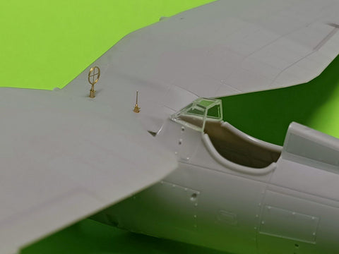 マスター AM-48-160 1/48 PZL P11c -ディテールセット - wz. 33 マシンガンバレル, 照準器 & ベンチュリ管