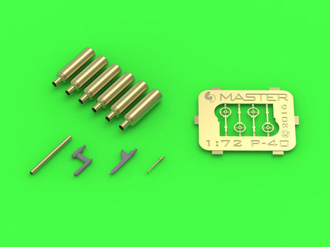 マスター AM-72-124 1/72 カーチス P-40 E/N ディテールセット(ブローニング.50キャリバー銃身延長管,ガンサイト,ピトー管)