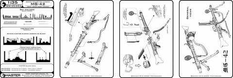 マスター GM-35-024 1/35 ドイツ軍 機関銃 MG-42 (7.92mm)、 真鍮, レジン, エッチングパーツ(コンプリート)(1本入り)