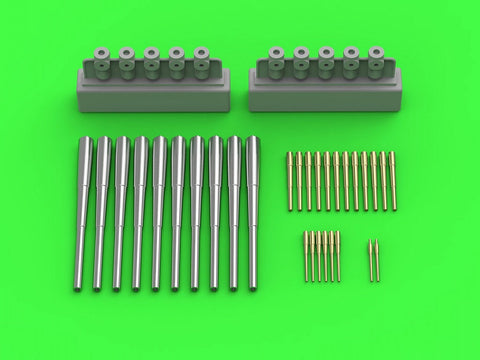 マスター SM-350-106 1/350 SMS セイドリッツの武装 280mm砲(10本), 150mm砲(12本), 88mm砲(8本) レジン製マウント付砲身 (ホビーボス用)