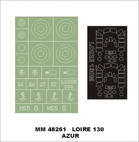 モンテックス MM48261 1/48 ロワール 130M(アズール用)マスキングシート(キット付属デカールと置換)