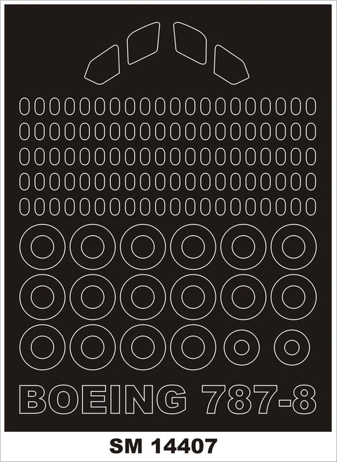 モンテックス SM14407 1/144 ボーイング 787-8(ズベズダ用) ミニマスク