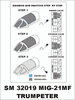 モンテックス SM32019 1/32 MiG-21MF(トランぺッター用) ミニマスク