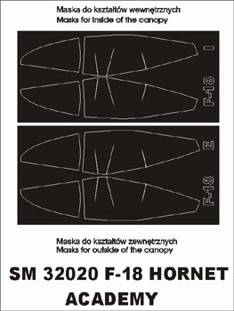 モンテックス SM32020 1/32 F-18 ホーネット(アカデミー用) ミニマスク