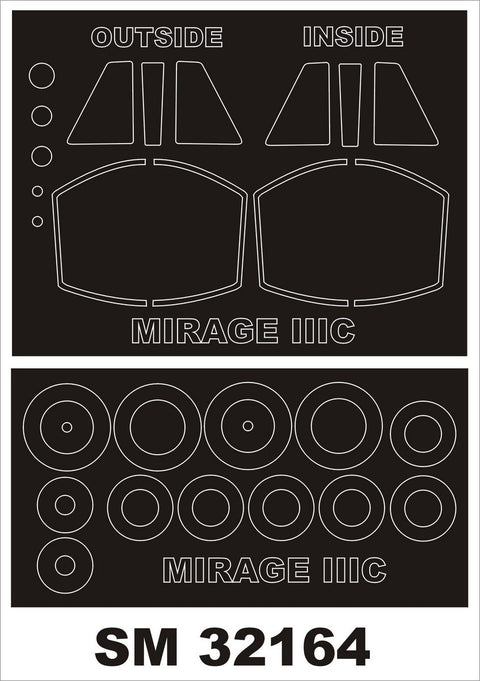 モンテックス SM32164 1/32 ミラージュ IIIC(イタレリ用) ミニマスク