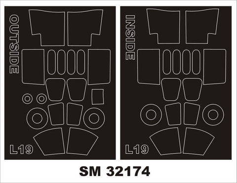 モンテックス SM32174 1/32 セスナ L-19(ローデン用) ミニマスク