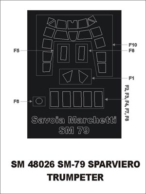 モンテックス SM48026 1/48 SM79(トランぺッター用) ミニマスク