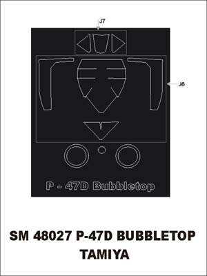 モンテックス SM48027 1/48 P-47 D バブルトップ(タミヤ用) ミニマスク