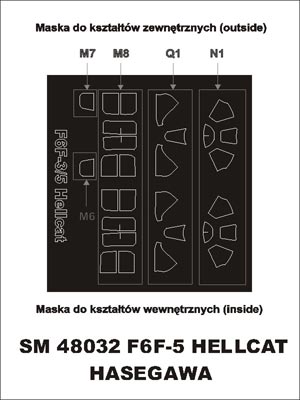 モンテックス SM48032 1/48 F6F-5 ヘルキャット(ハセガワ用) ミニマスク