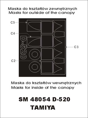 モンテックス SM48054 1/48 D-520(タミヤ用) ミニマスク