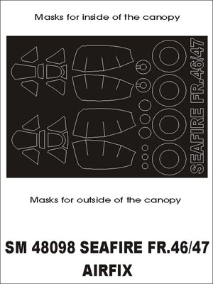 モンテックス SM48098 1/48 スピットファイア FR46/47(エアフィックス用) ミニマスク
