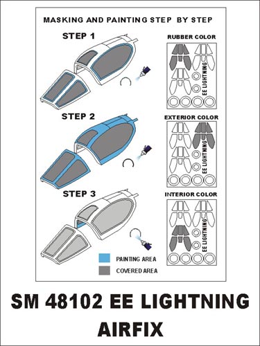 モンテックス SM48102 1/48 BAC ライトニング(エアフィックス用) ミニマスク