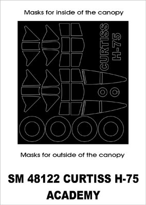 モンテックス SM48122 1/48 カーチス H-75(アカデミー用) ミニマスク