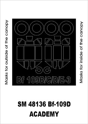 モンテックス SM48136 1/48 Bf-109D(アカデミー用) ミニマスク