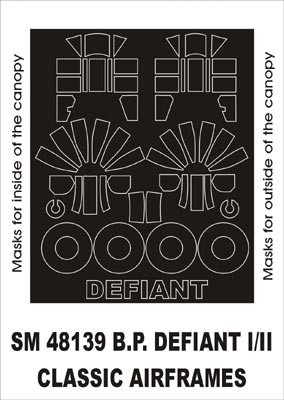モンテックス SM48139 1/48 BP デファイアント I/II(クラシックエアフレーム用) ミニマスク
