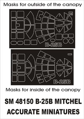 モンテックス SM48150 1/48 B-25B ミッチェル(アキュレイトミニチュア用) ミニマスク
