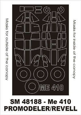 モンテックス SM48188 1/48 Me-410B(プロモデラー/レベル用)ミニマスク