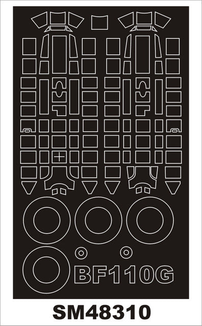 モンテックス SM48310 1/48 Bf 110G (エデュアルド用) ミニマスク