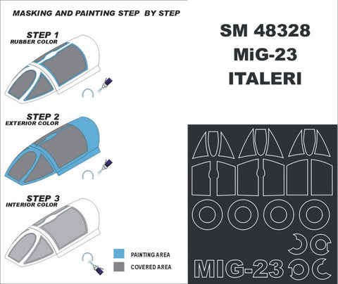 モンテックス SM48328 1/48 MiG-23 (イタレリ用) ミニマスク