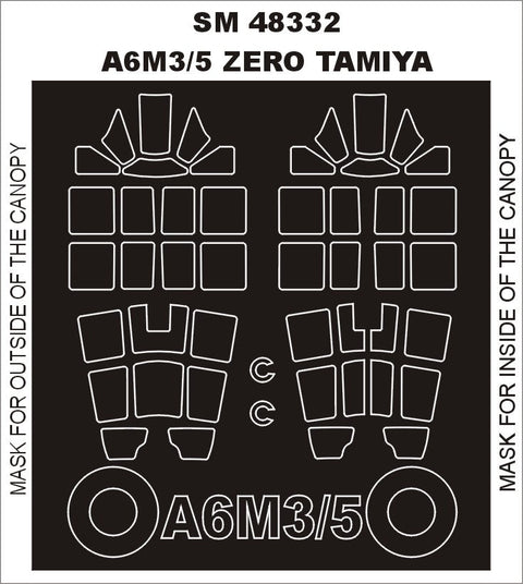 モンテックス SM48332 1/48 A6M3/3a/5 零式艦上戦闘機 (タミヤ用) ミニマスク