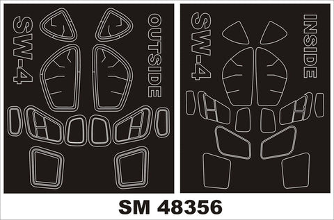モンテックス SM48356 1/48 SW-4(アエロプラスト用) ミニマスク