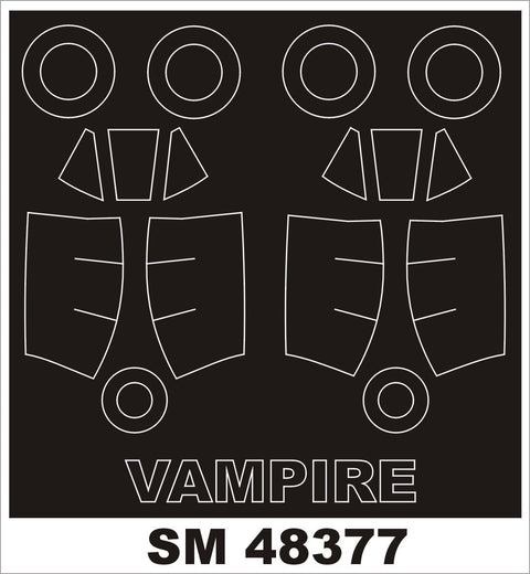 モンテックス SM48377 1/48 バンパイア FB Mk9(トランぺッター用) ミニマスク