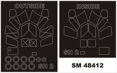 モンテックス SM48412 1/48 SH-2F シースプライト(キティホーク用) ミニマスク