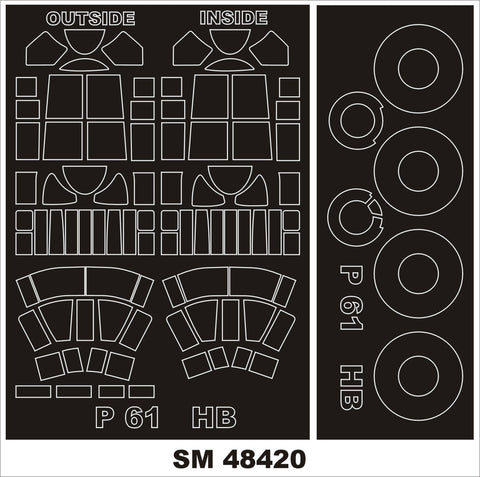 モンテックス SM48420 1/48 P-61 ブラックウィドウ(ホビーボス用) ミニマスク