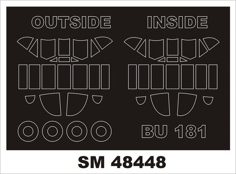 モンテックス SM48448 1/48 Bu 181(スペシャルホビー用) ミニマスク