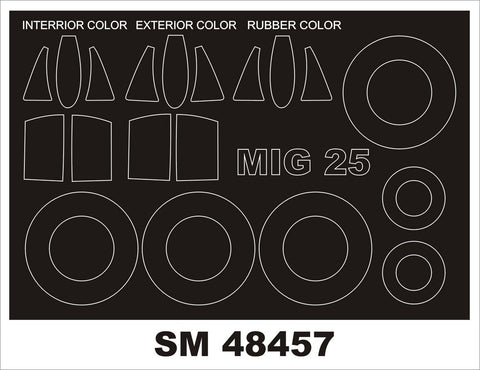 モンテックス SM48457 1/48 MiG-25(ICM用) ミニマスク