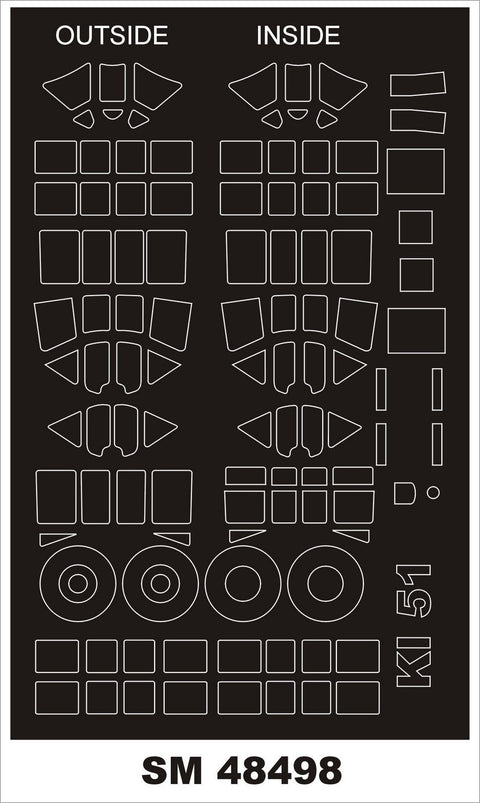 モンテックス SM48498 1/48 キ51 九九式襲撃機(ウィングジーキット用) ミニマスク