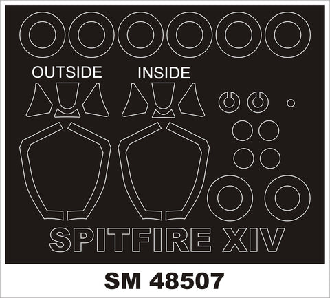 モンテックス SM48507 1/48 スピットファイア XIV(エアフィックス用) ミニマスク