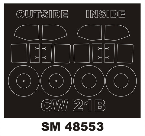 モンテックス SM48553 1/48 CW-21B(ドラウイングス用) ミニマスク
