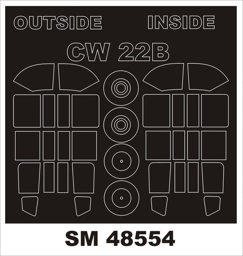 モンテックス SM48554 1/48 CW-22B(ドラウイングス用) ミニマスク