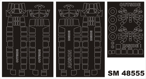 モンテックス SM48555 1/48 アブロ アンソン(エアフィックス用) ミニマスク
