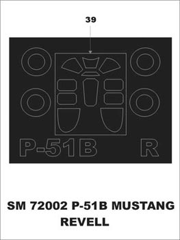 モンテックス SM72002 1/72 P - 51 B マスタング(レベル用) ミニマスク