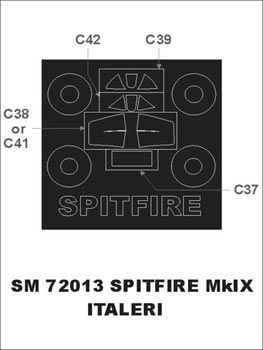 モンテックス SM72013 1/72 スピットファイア MkIX(イタレリ用) ミニマスク