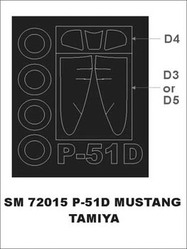 モンテックス SM72015 1/72 P-51D(タミヤ用) ミニマスク