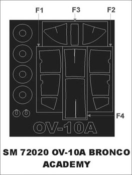 モンテックス SM72020 1/72 OV-10A ブロンコ(アカデミー用) ミニマスク
